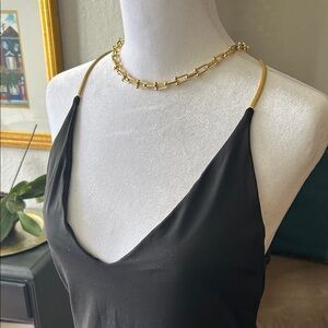 Victoria Secret Vintage  Spaghetti Strap Dress with Gold thin straps Sz M